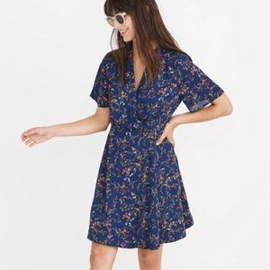 MADEWELL Amaranth wrap navy floral dress